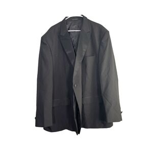 Kyle Thomas Mens Blazer Two-Button Notch Lapel Business Suit Coats Black Sz 54LX